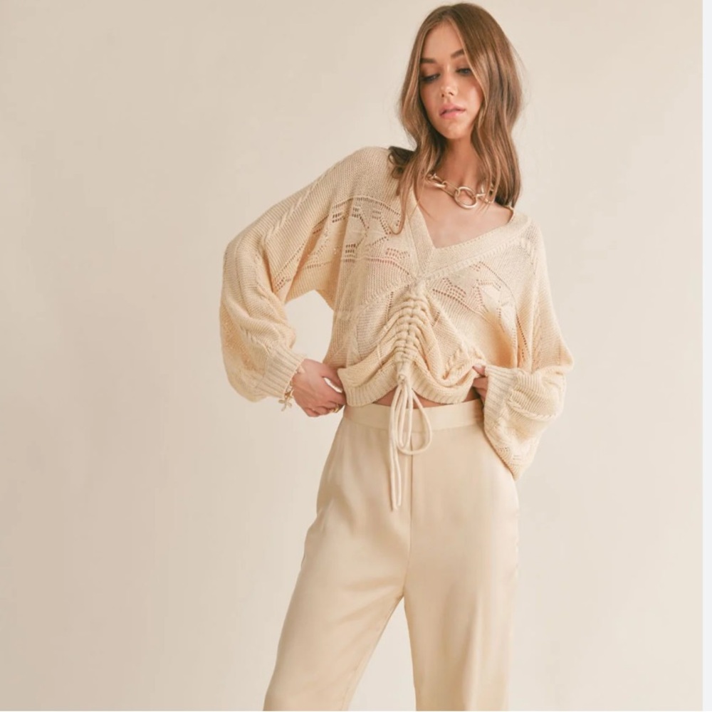 Sage the label ruched sweater